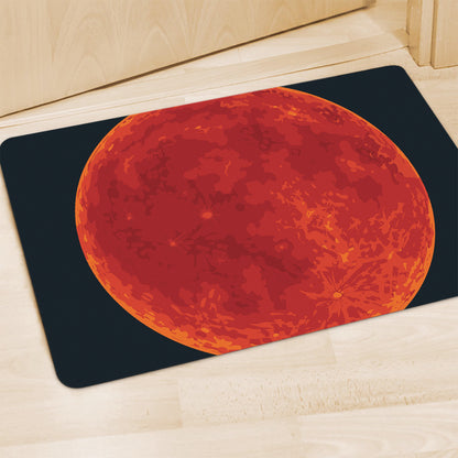 Super Blood Moon Lunar Eclipse Print Polyester Doormat