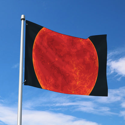 Super Blood Moon Lunar Eclipse Print Polyester Flag