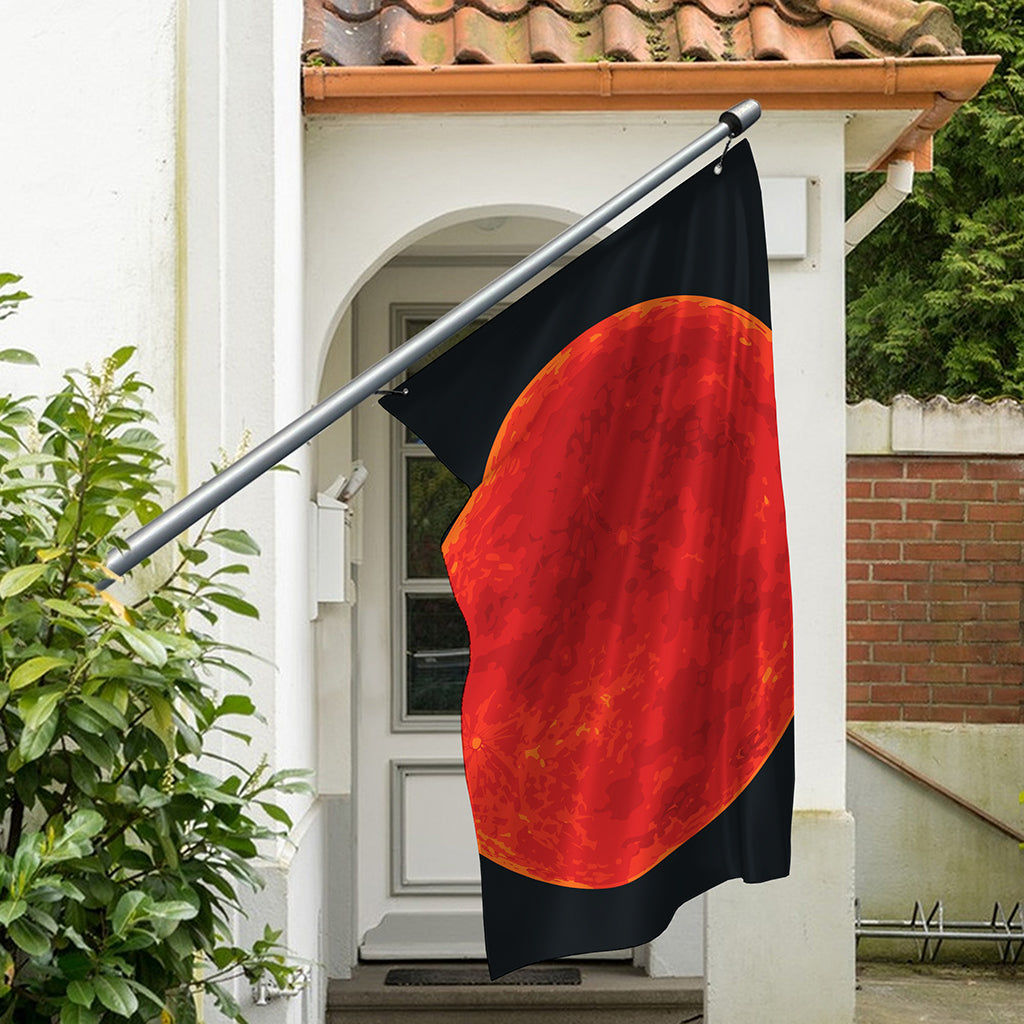 Super Blood Moon Lunar Eclipse Print Polyester Flag
