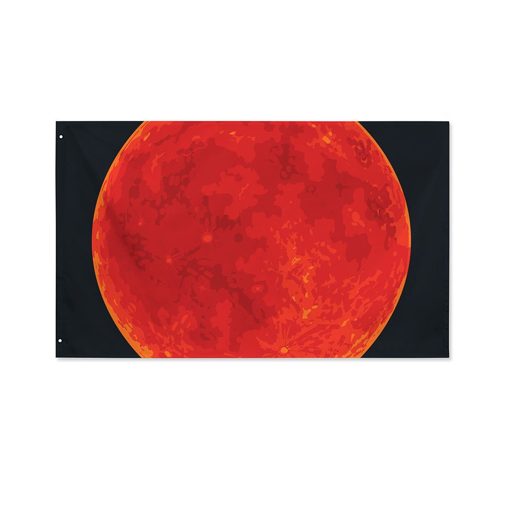 Super Blood Moon Lunar Eclipse Print Polyester Flag
