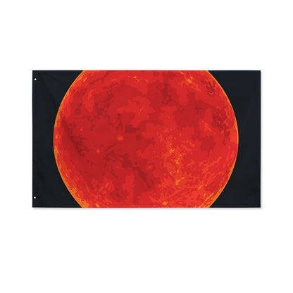 Super Blood Moon Lunar Eclipse Print Polyester Flag
