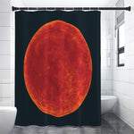 Super Blood Moon Lunar Eclipse Print Premium Shower Curtain