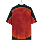 Super Blood Moon Lunar Eclipse Print Rayon Hawaiian Shirt