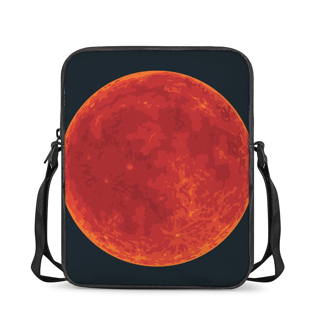 Super Blood Moon Lunar Eclipse Print Rectangular Crossbody Bag