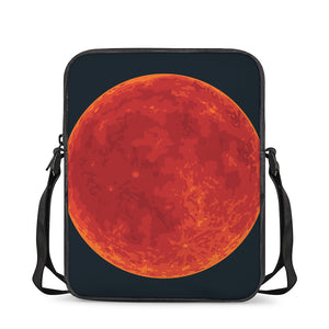 Super Blood Moon Lunar Eclipse Print Rectangular Crossbody Bag