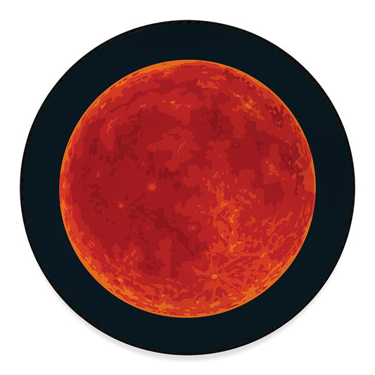 Super Blood Moon Lunar Eclipse Print Round Floor Mat