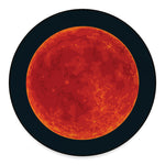 Super Blood Moon Lunar Eclipse Print Round Floor Mat