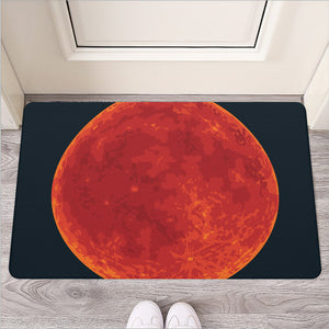 Super Blood Moon Lunar Eclipse Print Rubber Doormat