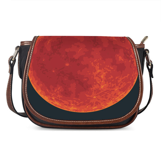 Super Blood Moon Lunar Eclipse Print Saddle Bag