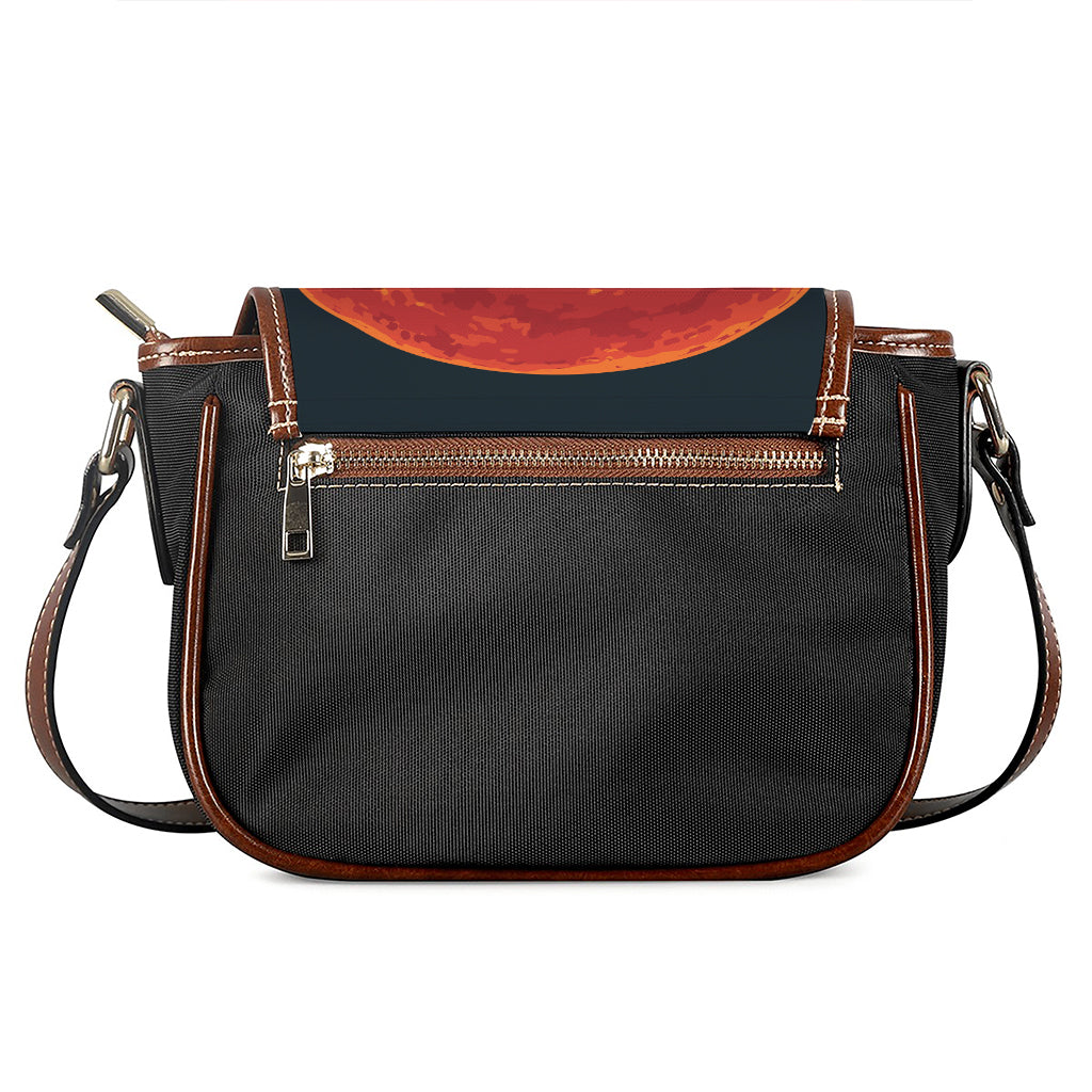 Super Blood Moon Lunar Eclipse Print Saddle Bag