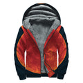 Super Blood Moon Lunar Eclipse Print Sherpa Lined Zip Up Hoodie