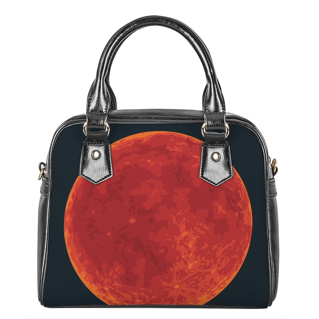 Super Blood Moon Lunar Eclipse Print Shoulder Handbag