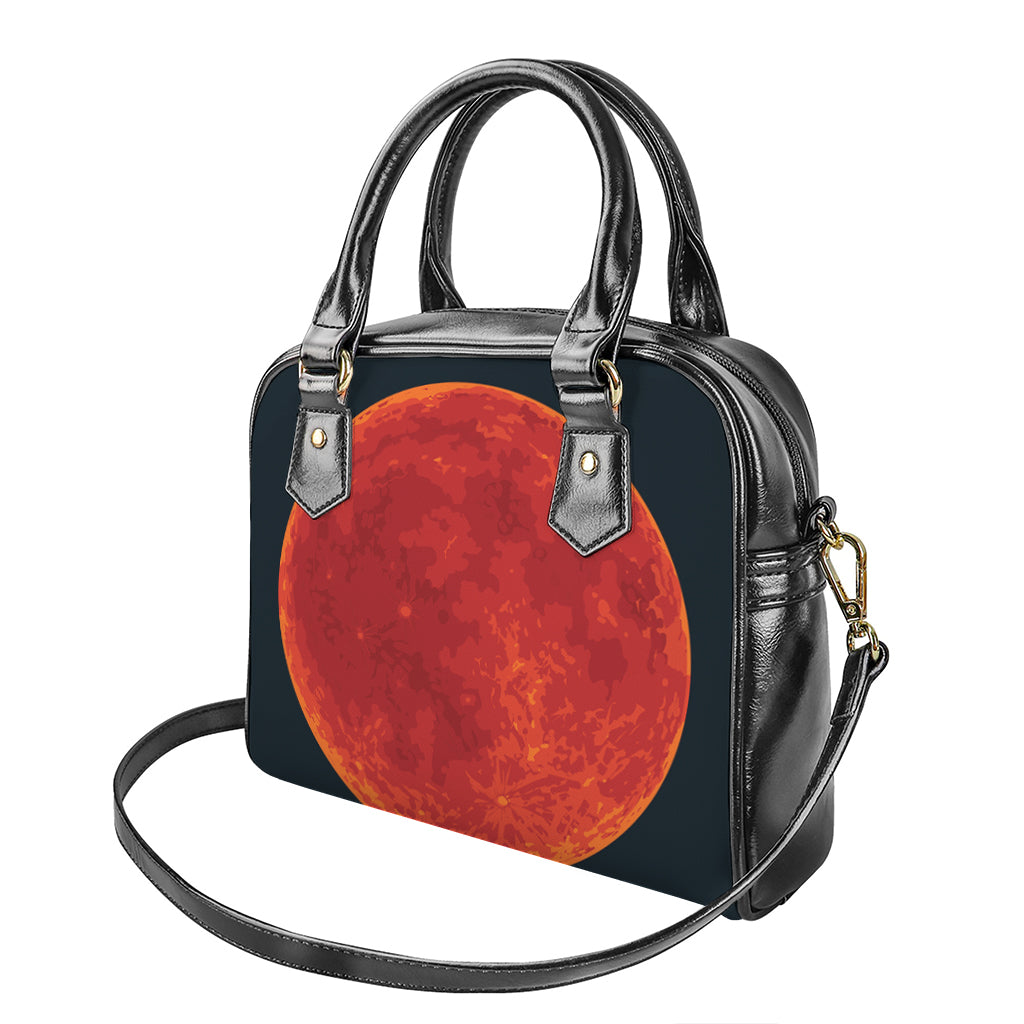 Super Blood Moon Lunar Eclipse Print Shoulder Handbag