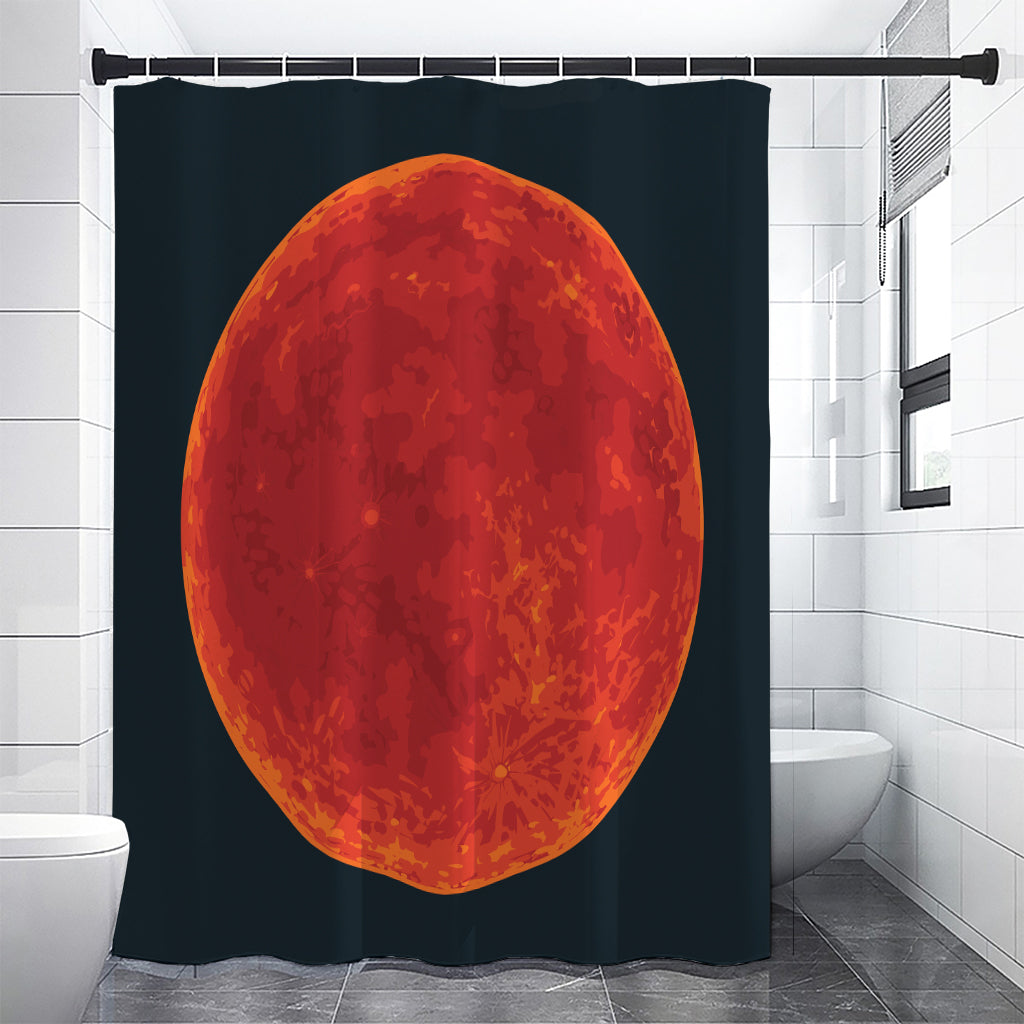 Super Blood Moon Lunar Eclipse Print Shower Curtain