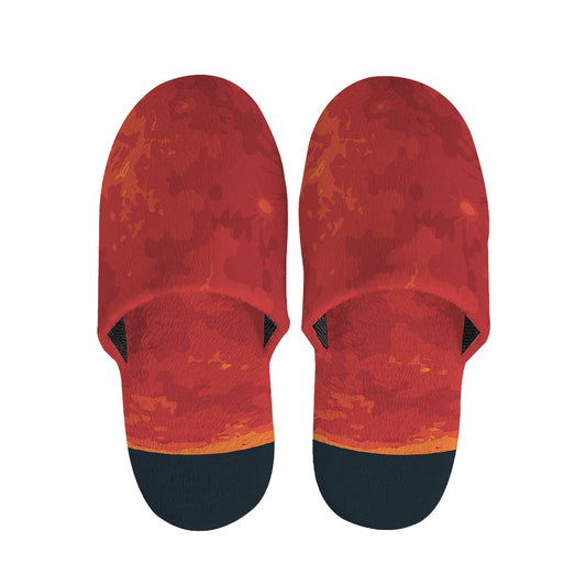 Super Blood Moon Lunar Eclipse Print Slippers