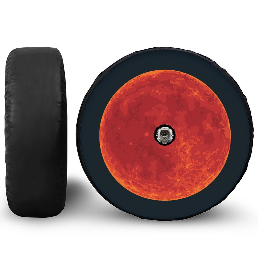 Super Blood Moon Lunar Eclipse Print Tire Cover With Camera Hole