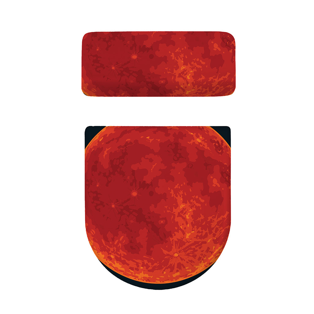 Super Blood Moon Lunar Eclipse Print Toilet Lid And Tank Cover Set