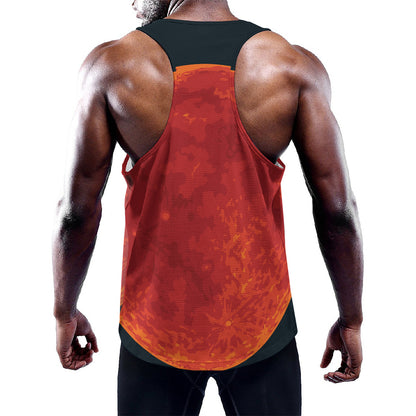 Super Blood Moon Lunar Eclipse Print Training Tank Top