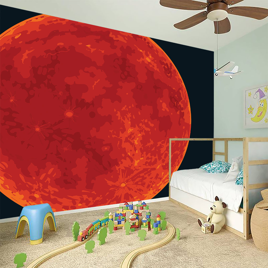 Super Blood Moon Lunar Eclipse Print Wall Sticker