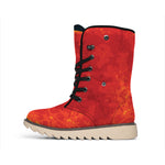 Super Blood Moon Lunar Eclipse Print Winter Boots