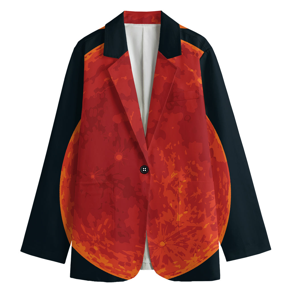 Super Blood Moon Lunar Eclipse Print Women's Blazer