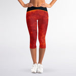 Super Blood Moon Lunar Eclipse Print Women's Capri Leggings