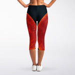 Super Blood Moon Lunar Eclipse Print Women's Capri Leggings