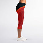Super Blood Moon Lunar Eclipse Print Women's Capri Leggings