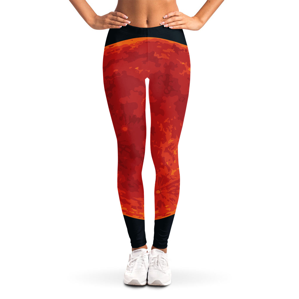 Super Blood Moon Lunar Eclipse Print Women's Leggings