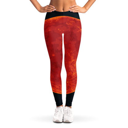 Super Blood Moon Lunar Eclipse Print Women's Leggings