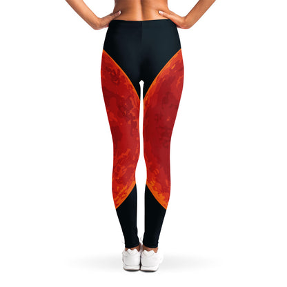Super Blood Moon Lunar Eclipse Print Women's Leggings