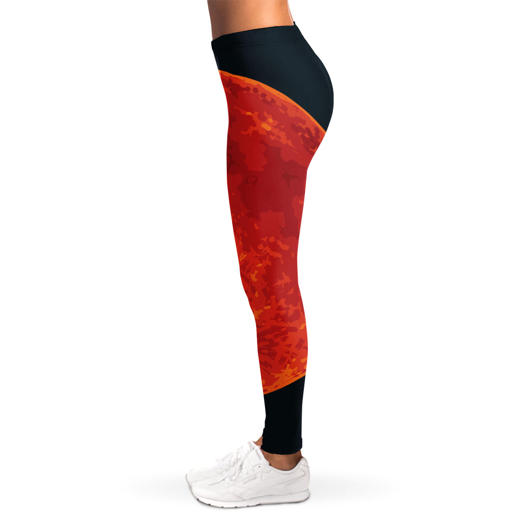 Super Blood Moon Lunar Eclipse Print Women's Leggings