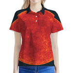 Super Blood Moon Lunar Eclipse Print Women's Polo Shirt