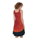 Super Blood Moon Lunar Eclipse Print Women's Sleeveless Dress