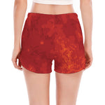 Super Blood Moon Lunar Eclipse Print Women's Split Running Shorts