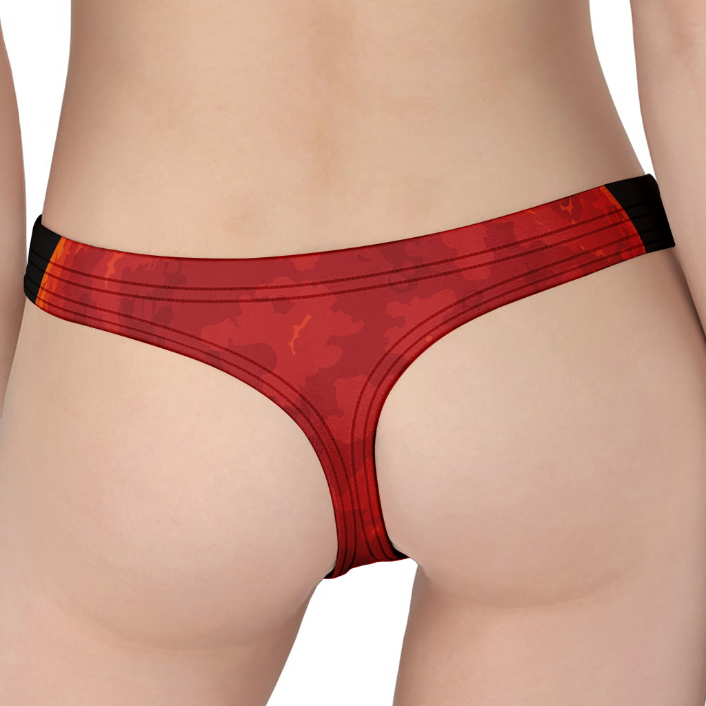 Super Blood Moon Lunar Eclipse Print Women's Thong