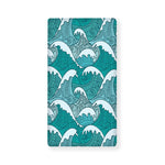 Surfing Wave Pattern Print Baby Crib Sheet