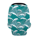 Surfing Wave Pattern Print Baby Seat Cover