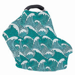Surfing Wave Pattern Print Baby Seat Cover