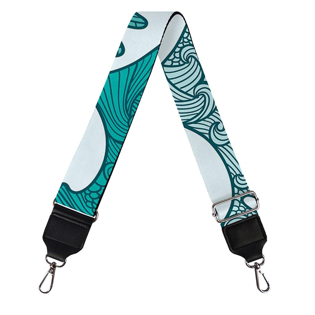 Surfing Wave Pattern Print Bag Strap