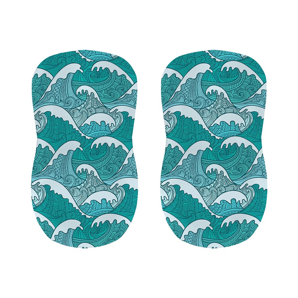 Surfing Wave Pattern Print Bar Stool Covers