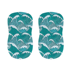 Surfing Wave Pattern Print Bar Stool Covers