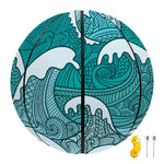 Surfing Wave Pattern Print Basketball
