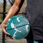 Surfing Wave Pattern Print Basketball