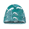 Surfing Wave Pattern Print Beanie