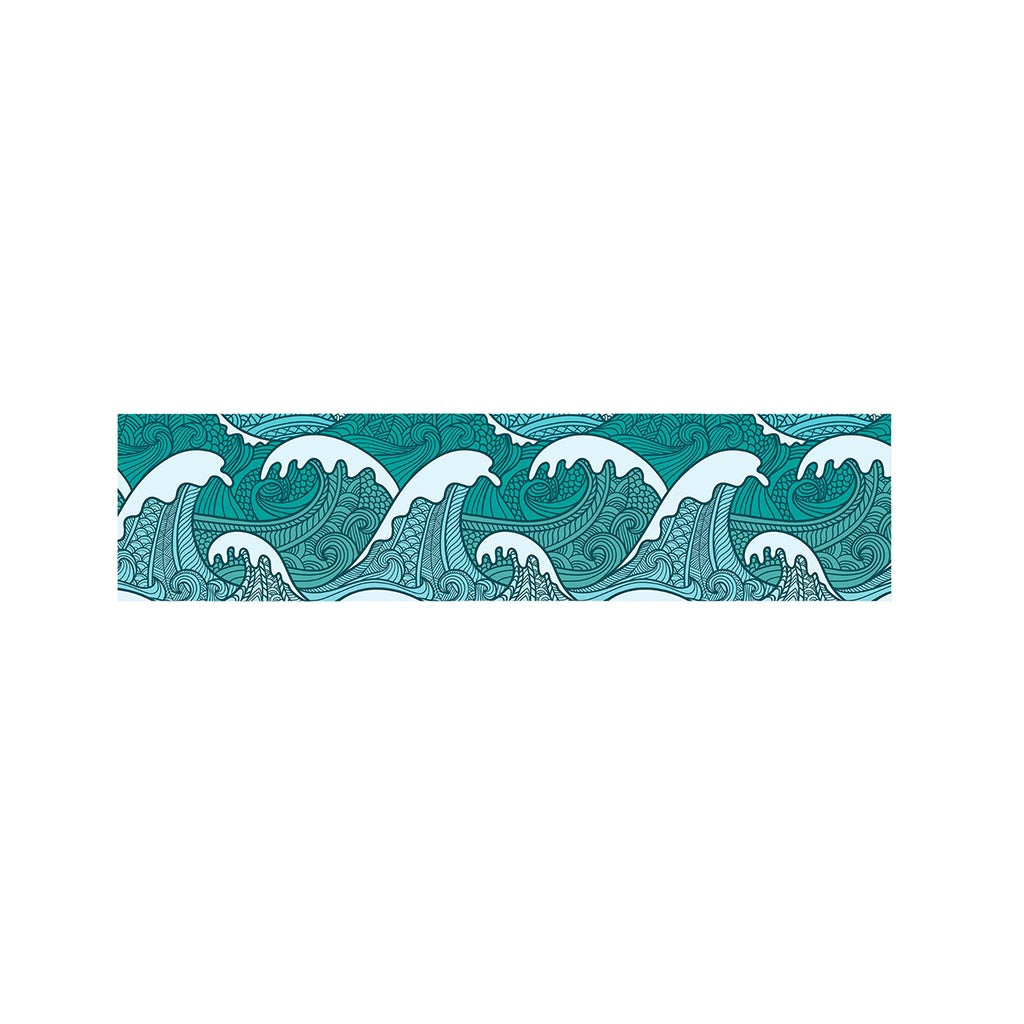 Surfing Wave Pattern Print Bed Runner