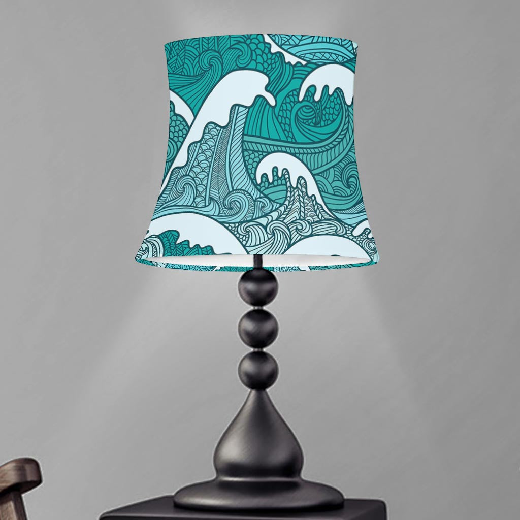 Surfing Wave Pattern Print Bell Lamp Shade