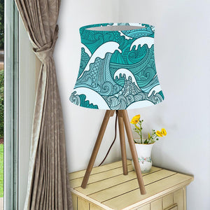 Surfing Wave Pattern Print Bell Lamp Shade