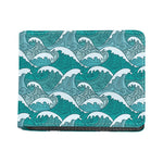 Surfing Wave Pattern Print Bifold Wallet