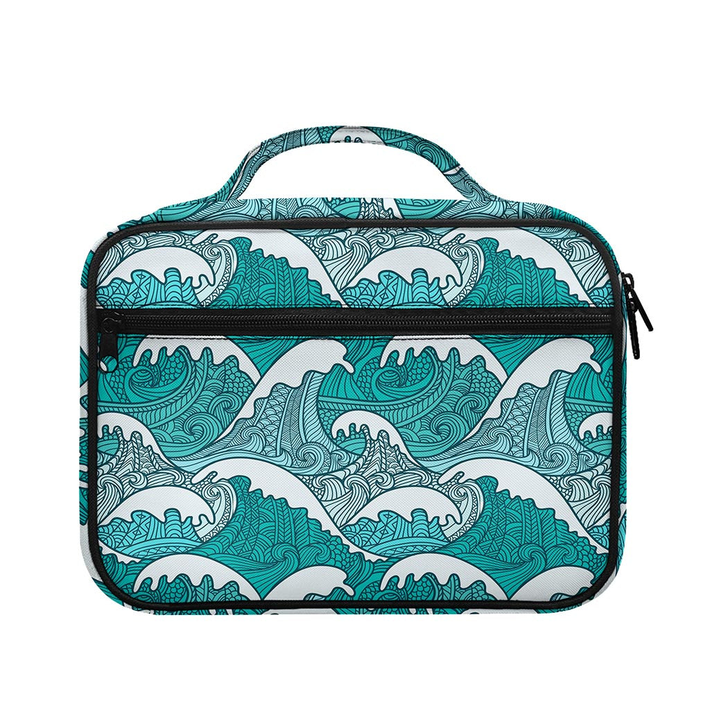 Surfing Wave Pattern Print Briefcase Bible Bag